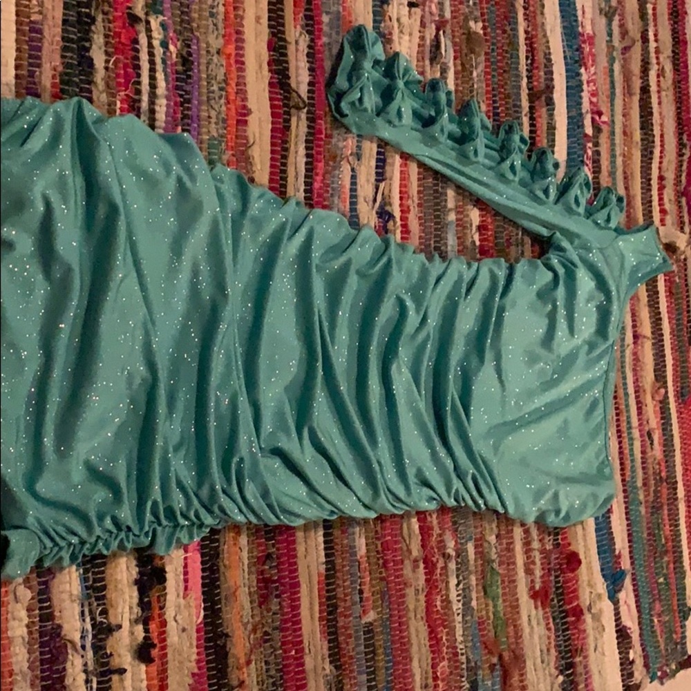 Turquoise sparkly dress